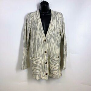 Billy Reid Women's Cotton Button Up Long Sleeve Knit Cardigan Sweater Size S